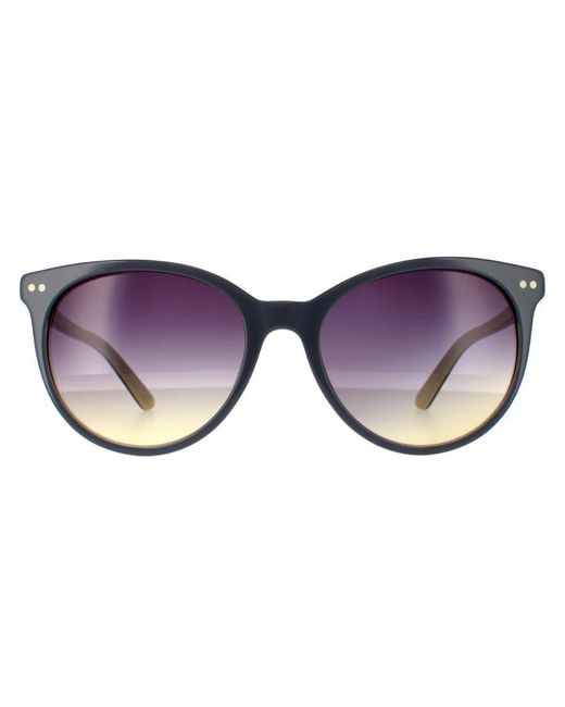 Calvin Klein Purple Round Slate Gradient Sunglasses