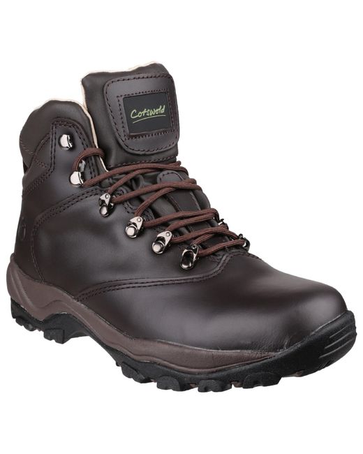 Cotswold Black Adults Winstone Walking Boots Leather