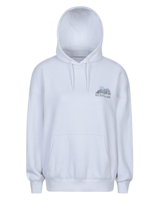 Mountain Warehouse Blue 'Regional' Scotland Graphic Hoodie With Kangaroo Pocket Pullover Cotton