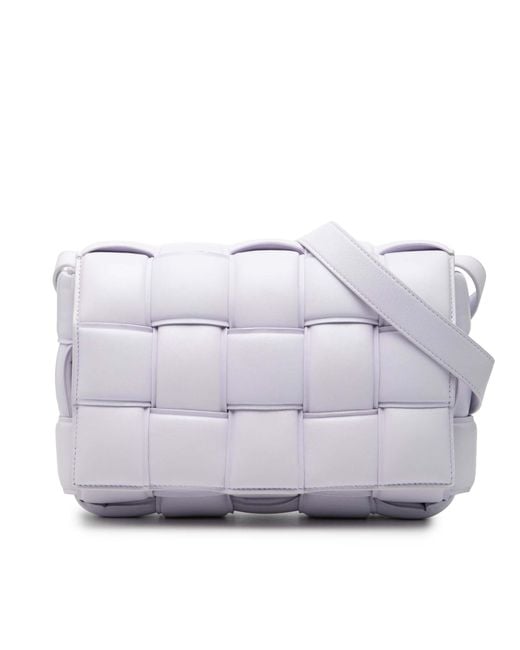 Bottega Veneta Purple Pre-Owned Nappa Intrecciato Padded Cassette Crossbody