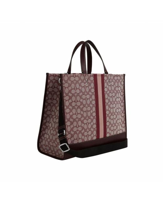 COACH Brown Dempsey Tote Bag 40 - X2c | Cotton
