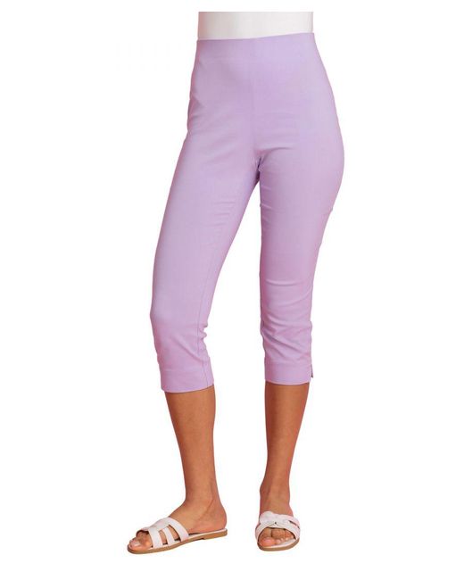 Roman Purple Cropped Stretch Trouser