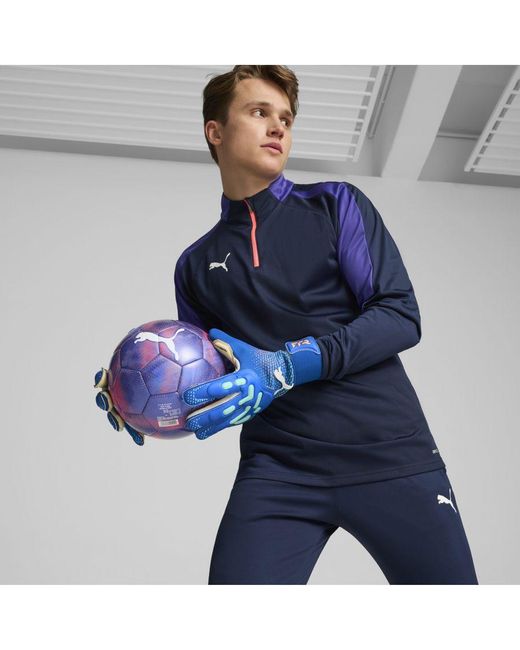 PUMA Blue Future Pro Hybrid Goalkeeper Gloves