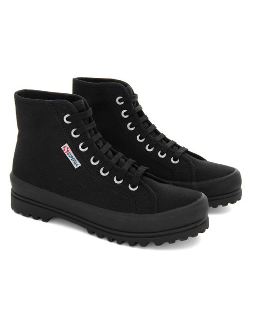 Superga Black Ladies 2341 Cotu Alpina High Tops