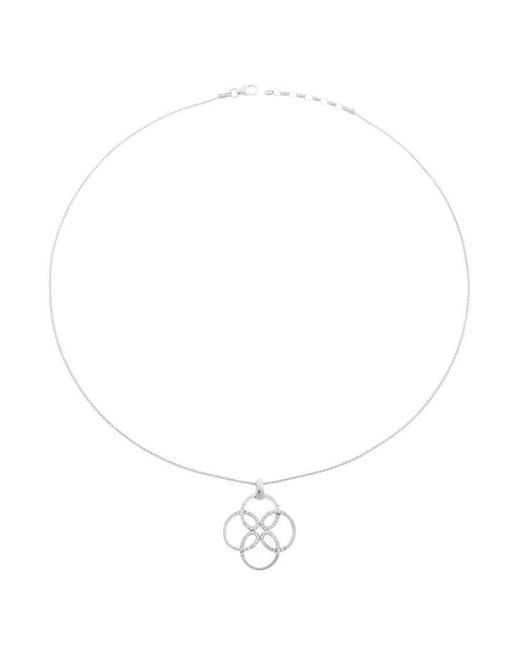 Orphelia White 925 Sterling Chain With Pendant