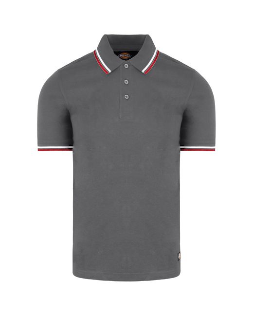 Dickies Gray Riverton Polo Shirt Cotton for men