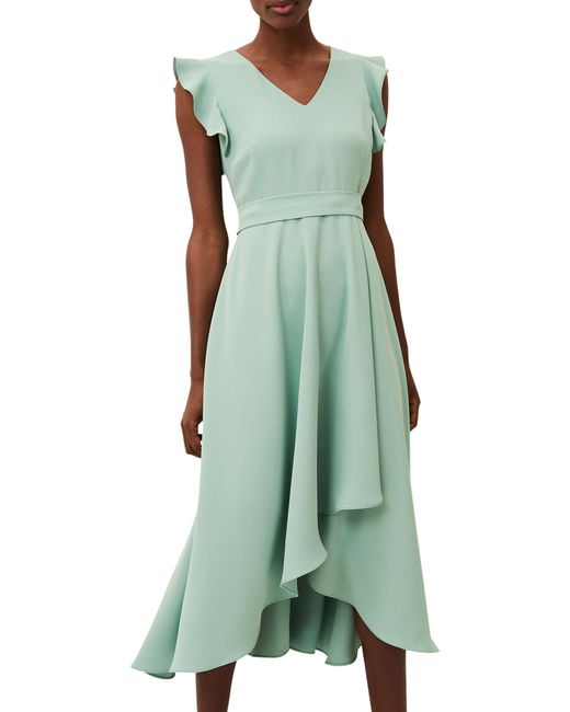 Phase Eight Green Aurelia Frill Dress