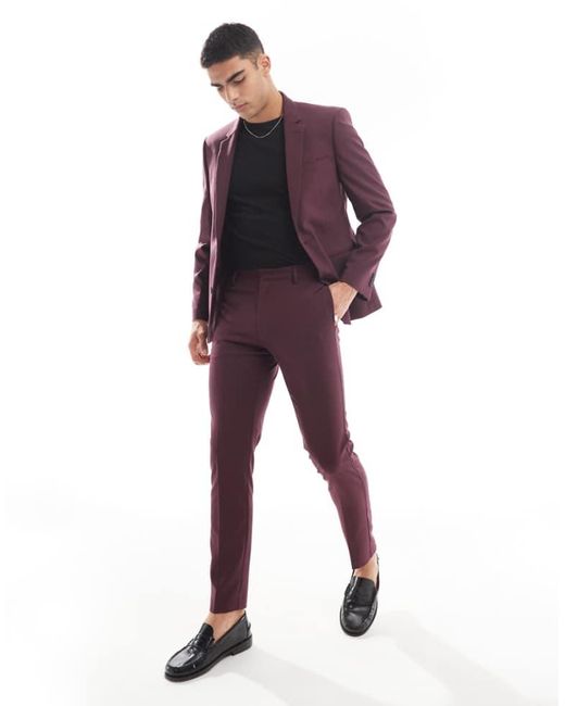 ASOS Red Skinny Suit Trousers for men