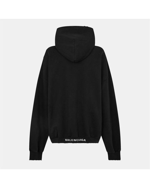 Balenciaga Black Oversized Pull Over Hoodie