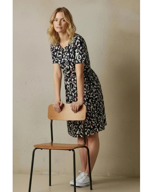 Secret Label Natural Abstract Print Dress Cotton