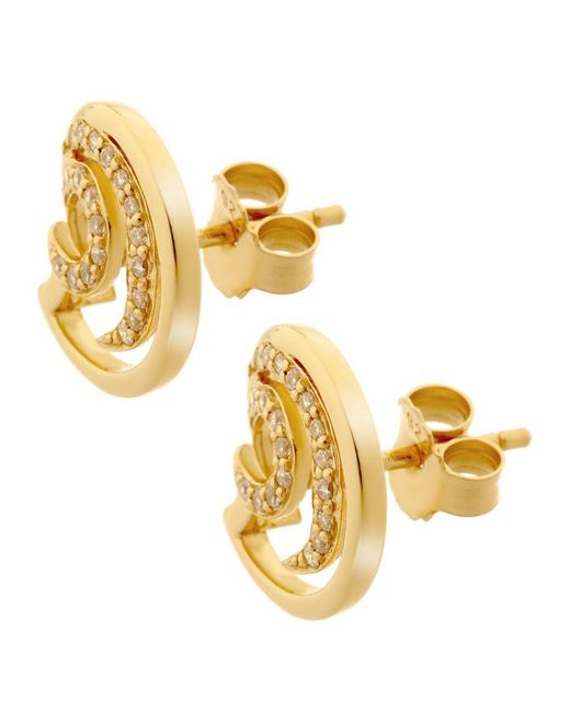Orphelia Metallic 'Elaine' 925 Sterling Stud Earrings