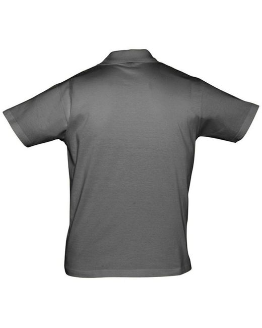 Sol's Black Prescott Jersey Short Sleeve Polo Shirt (Dark) Cotton for men