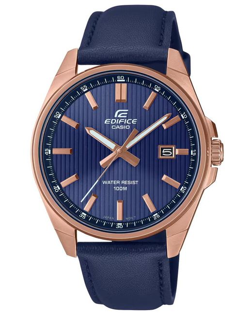 G-Shock Blue Edifice Watch Efv-150Cl-2Avuef Leather for men