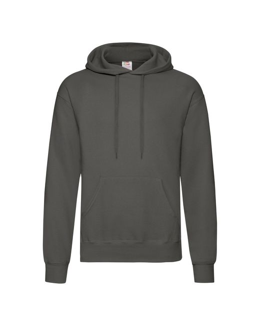 Fruit Of The Loom Gray Hooded Sweatshirt Hoodie for men