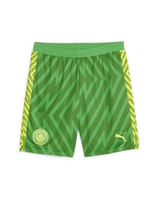 PUMA Green Manchester City Goalkeeper Shorts for men