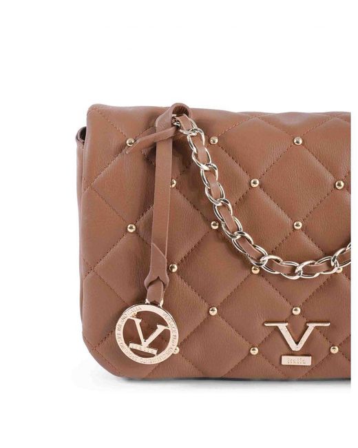 Versace 19.69 Abbigliamento Sportivo Brown V Handbag M392 Sauvage Cuoio Scuro