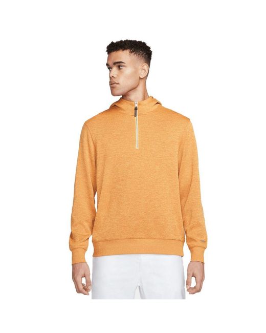 Nike Orange Dri-Fit Golf Hoodie (Monarch/Laser/Brushed) for men