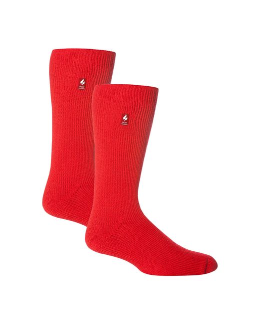 Heat Holders Red 2 Pack Original Thermal Brushing Socks for men