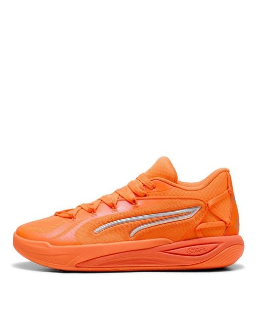 PUMA Orange Stewie 4 Flawless Basketball Trainers