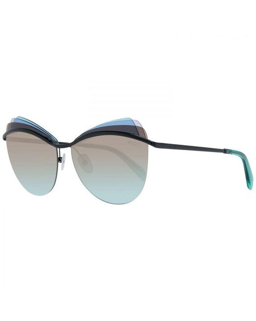 Emilio Pucci Green Cat Eye Sunglasses