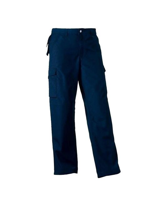 Russell Blue Work Wear Heavy Duty Trousers (Long) Pants (French) for men
