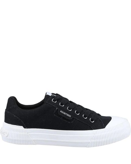 Rocket Dog Black Ladies Cheery 12A Canvas Trainers