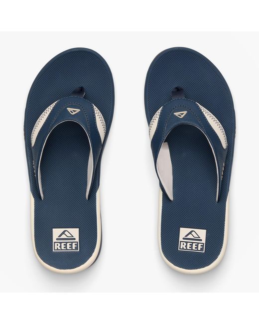 Reef Blue Fanning Toe-Post Sandals/Oat for men