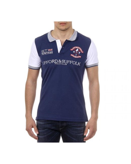 Ufford & Suffolk Polo Club Blue Short Sleeves Us001 for men