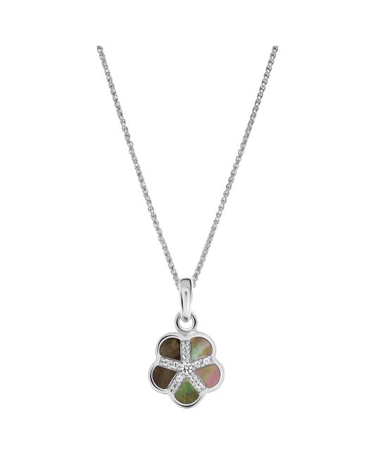 Orphelia Metallic 'Daisy' 925 Sterling Pendant With Chain