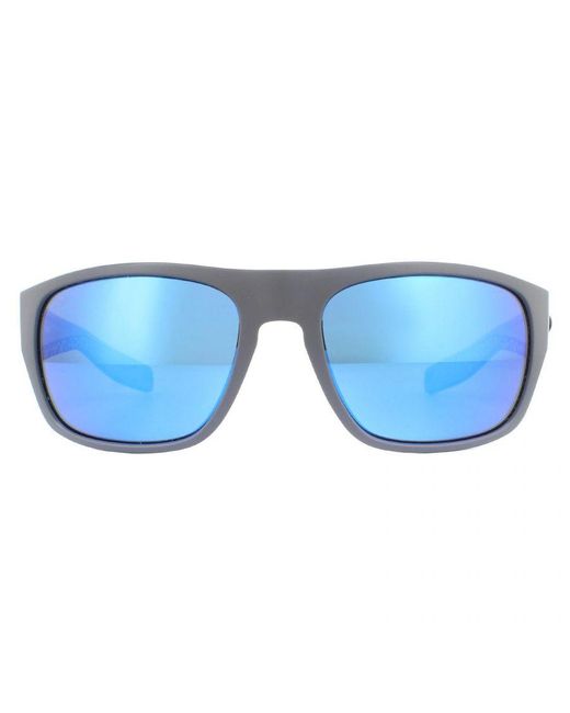 Costa Del Mar Blue Wrap Matte Mirror Polarized Glass Sunglasses for men