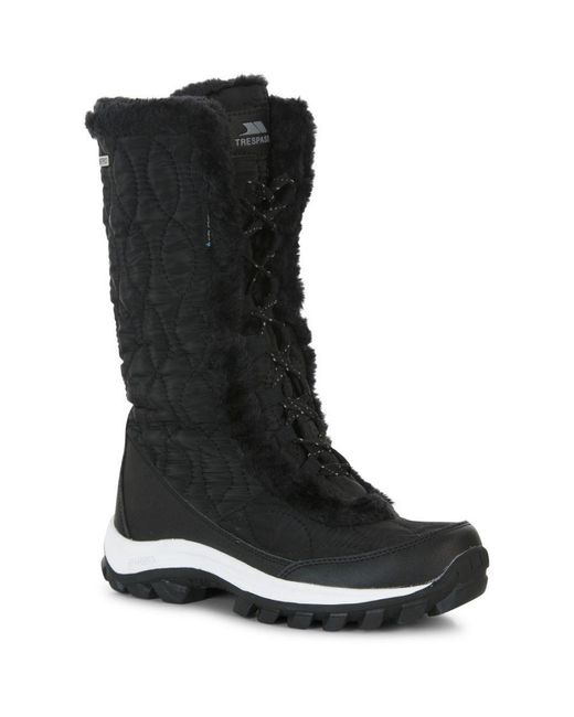 Trespass Black Coretta Ii Waterproof Insulated Winter Boots