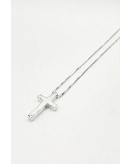 SVNX Metallic Cross Pendant Necklace