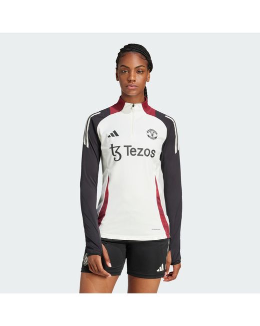 Adidas Originals White Manchester United Tiro 24 Training Top