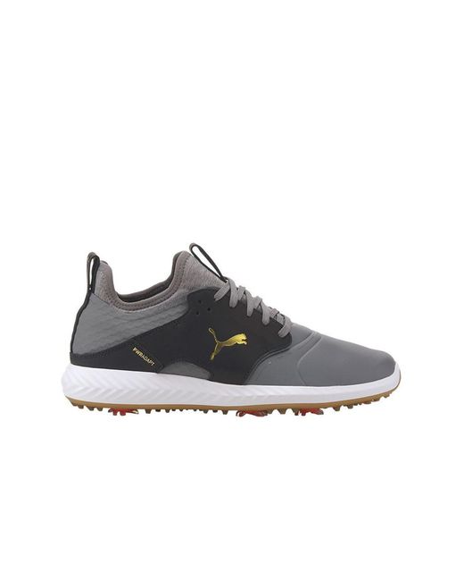 PUMA Gray Ignite Power Adapt Cage Crafted Smooth Leather Trainers 193825 06 for men