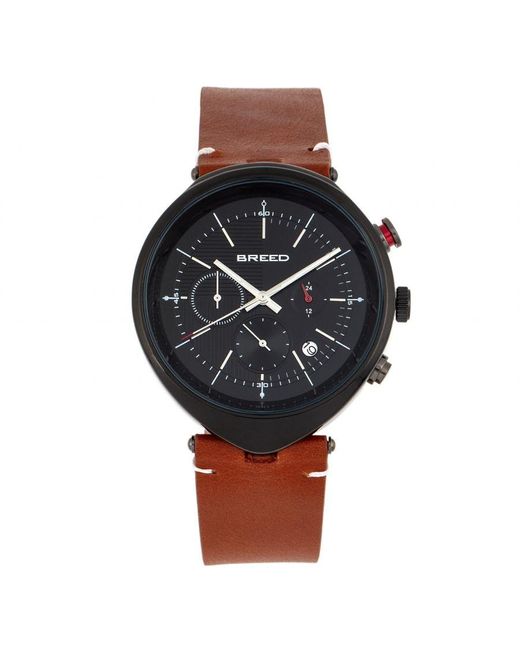 Breed Tempest Chronograph Leather-band Watch W/date for Men | Lyst UK