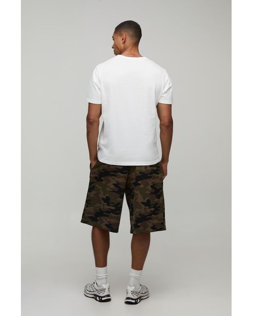 BoohooMAN Green Camo Bermuda Jort for men