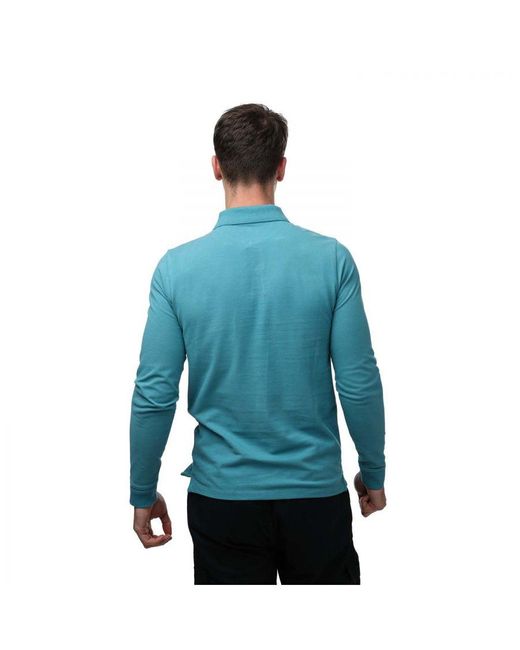 Timberland Blue Millers River Ls Slim Polo Shirt for men