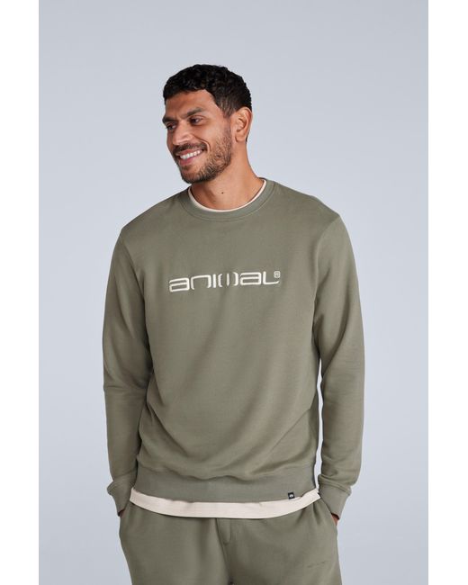 Mountain Warehouse Green 'Driver' Sweatshirt Casual Soft Cotton Lightweight Breathable Pullover Top for men