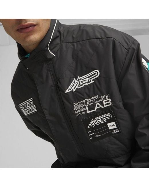 PUMA Black Mercedes-Amg Petronas Motorsport Garage Crew Jacket for men