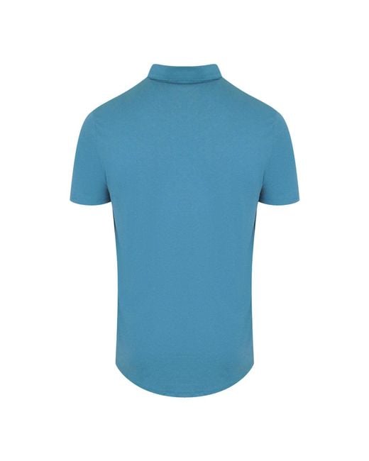 Aquascutum Blue Active Cotton Polo Dry-Fit Avio Shirt for men