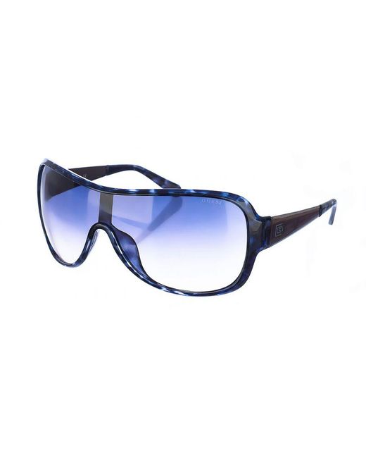 Guess Blue Acetate Sunglasses With Rectangular Shape Gu6975S