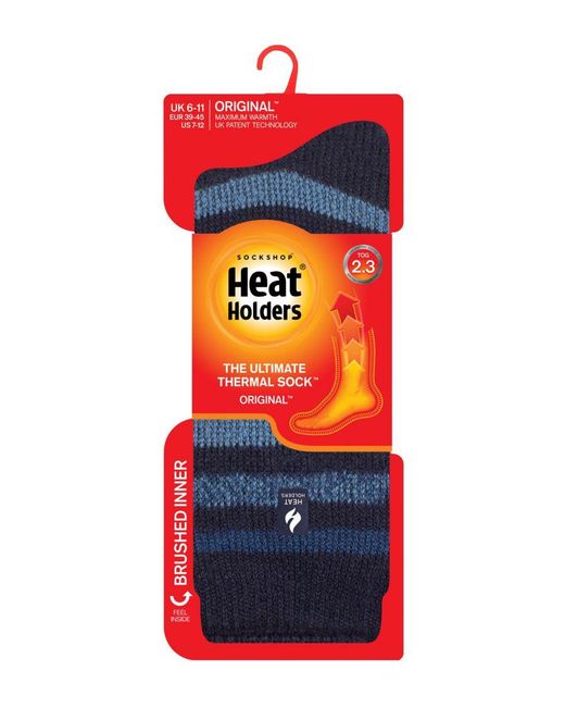Heat Holders Blue Extra Thick Thermal Socks For Winter for men