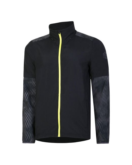 Umbro Blue Pro Stripe Detail Training Waterproof Jacket /Periscope/Limeade) for men