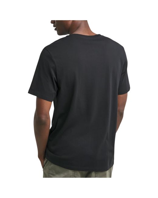 Timberland Black T Shirts Kennebec River Tree Logo Crew Neck Pullover Summer Top for men