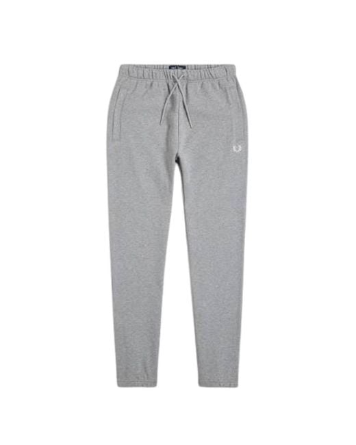 Fred Perry Gray Loopback Sweat Pants Cotton for men