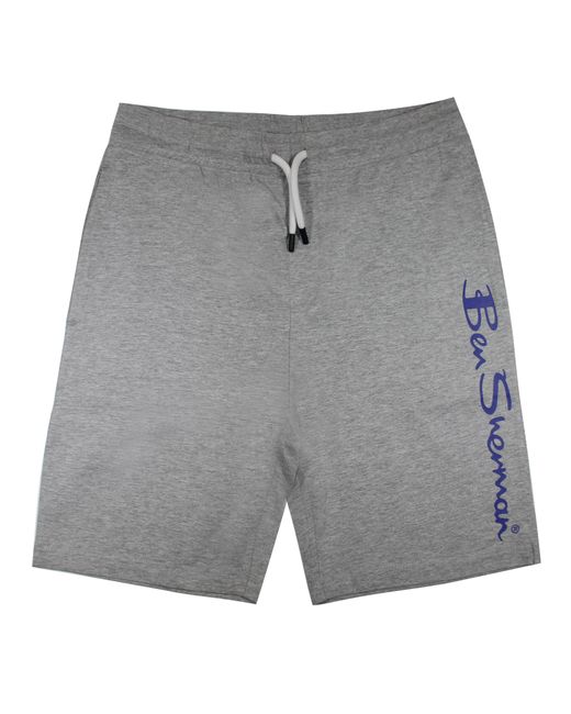 Ben Sherman Gray Logo Shorts Cotton for men