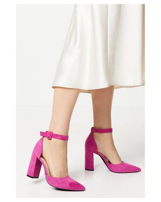 Dorothy Perkins Pink Edie Two Part Court Shoes