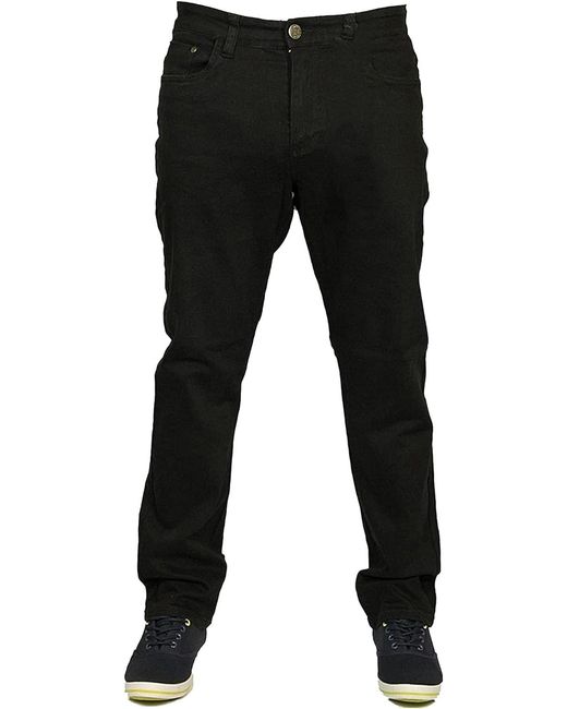 KAM Jeanswear Black Kam Big King Size Stretch Chinos Jeans for men