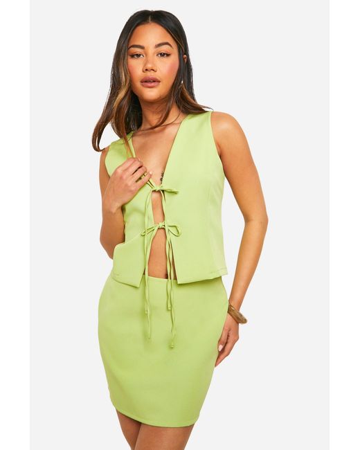 Boohoo Green Micro Mini Skirt