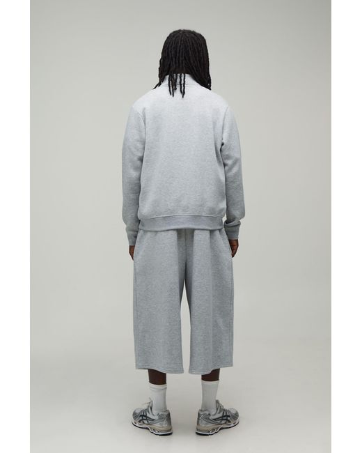 BoohooMAN Gray Longline Jersey Jort for men